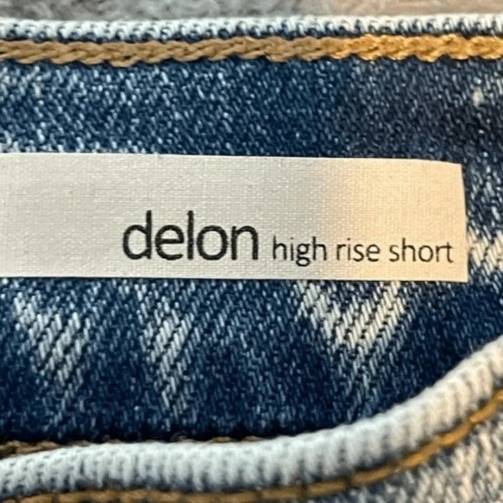 Edyson Delon Distressed Denim Jean Shorts Blue Camden Medium Wash Hi-Rise‎ 27